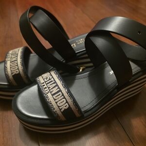 DiorWomen's Black Dway Wedge SandalBrandnew Size 35